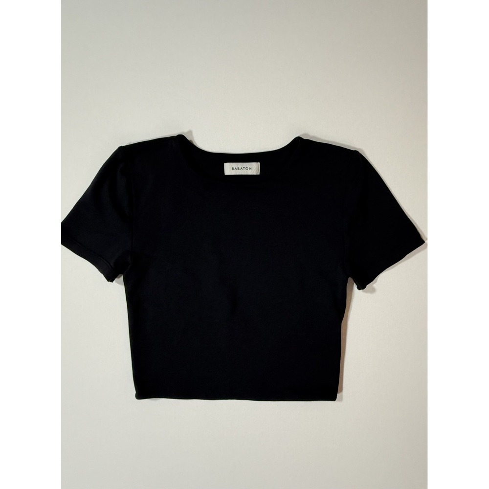 90s Inspired Babaton Contour Black Crop Top XS